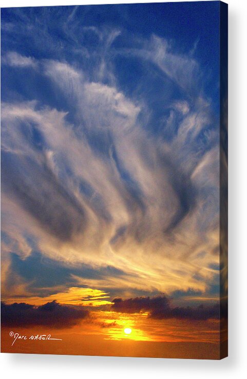 Sunset Acrylic Print featuring the photograph Sun Sets Over Lebanon by Marc Nader