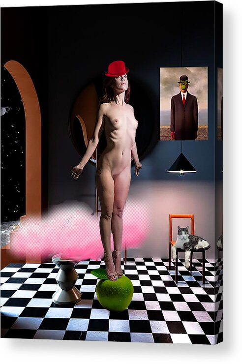 Digital Collage Acrylic Print featuring the digital art Surreal by Jerald Blackstock