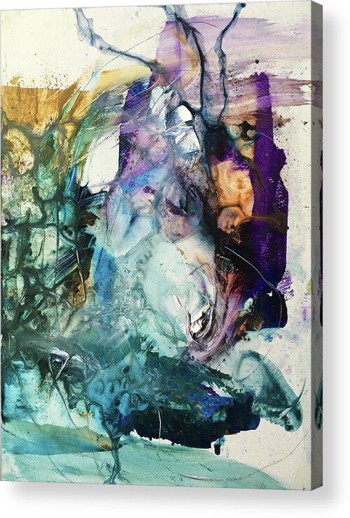 Abstract Art Acrylic Print featuring the painting Synaptic Betrayal by Rodney Frederickson