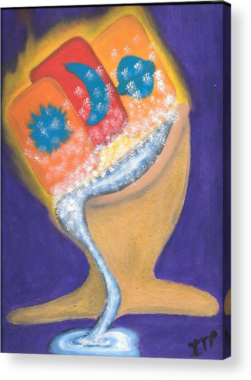 Tarot Acrylic Print featuring the painting Tarot Tied by Esoteric Gardens KN