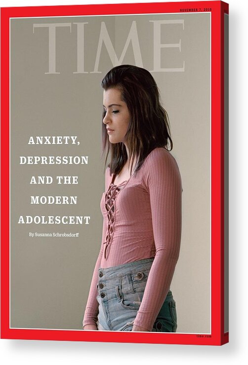 Teens Acrylic Print featuring the photograph Teen Depression and Anxiety - Why the Kids Are Not Alright by Photograph by Lise Sarfati for TIME