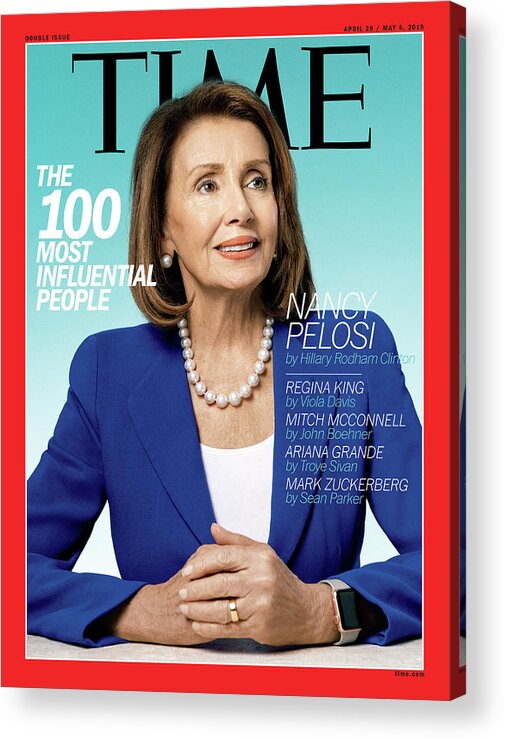 Time Acrylic Print featuring the photograph The 100 Most Influential People - Nancy Pelosi by Photograph by Pari Dukovic for TIME