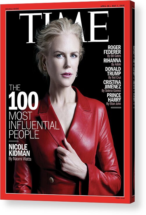 The 100 Most Influential People Acrylic Print featuring the photograph The 100 Most Influential People - Nicole Kidman by Photograph by Peter Hapak for TIME