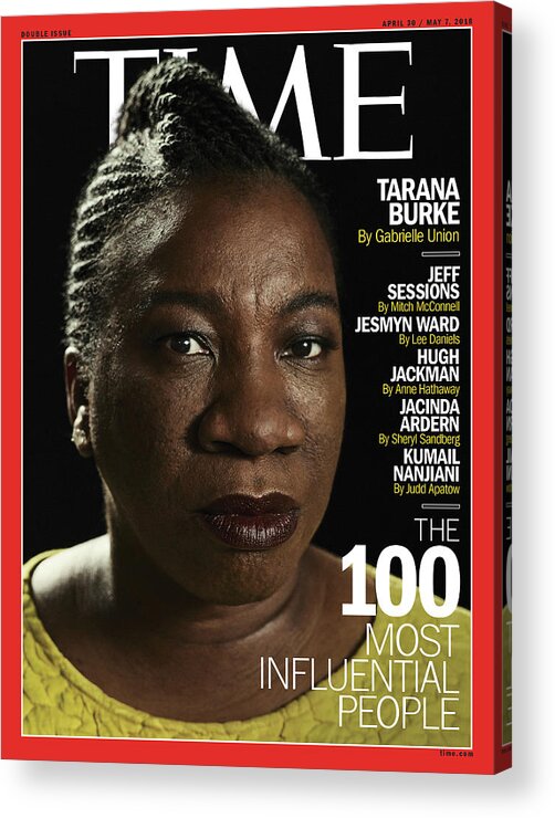 The 100 Acrylic Print featuring the photograph The 100 Most Influential People -Tarana Burke by Photograph by Peter Hapak for TIME