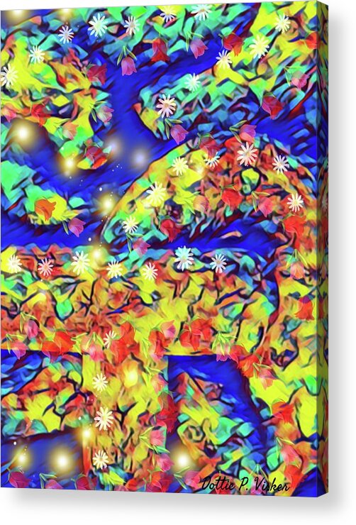 Journey Acrylic Print featuring the painting The Journey of Chaos by Dottie Visker