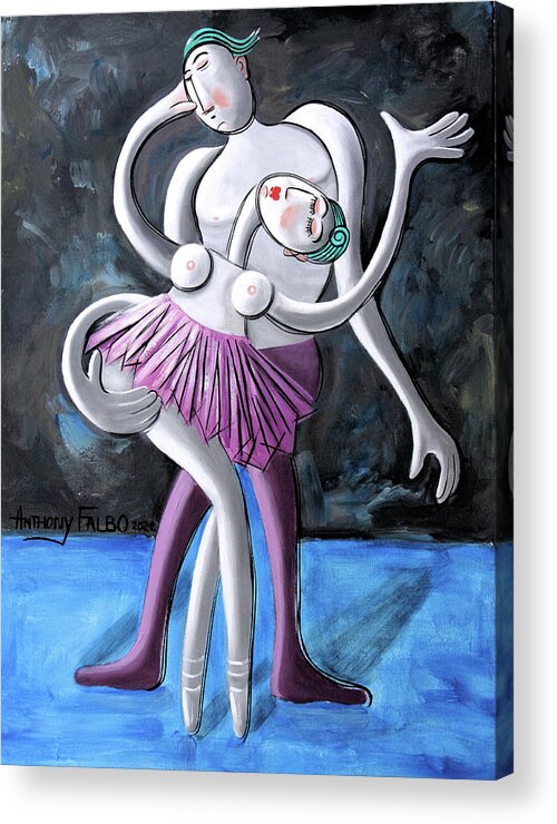 Dance Acrylic Print featuring the painting The Last Dance My First Love by Anthony Falbo