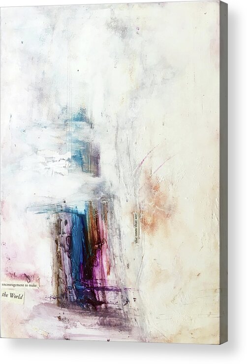 Abstract Art Acrylic Print featuring the painting The Last Unspoken by Rodney Frederickson