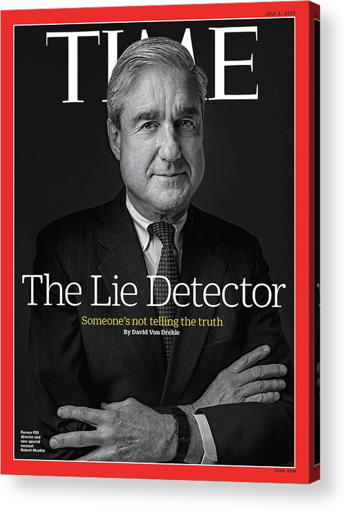 Robert Mueller Acrylic Print featuring the photograph The Lie Detector, Robert Mueller by Photograph by Marco Grob for TIME