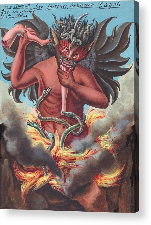 18th Century Art Acrylic Print featuring the drawing The Lord of Darkness by Anonymous
