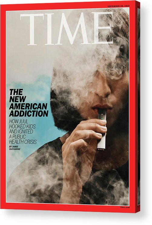 Time Acrylic Print featuring the photograph The New American Addiction by Photograph by Jamie Chung for TIME
