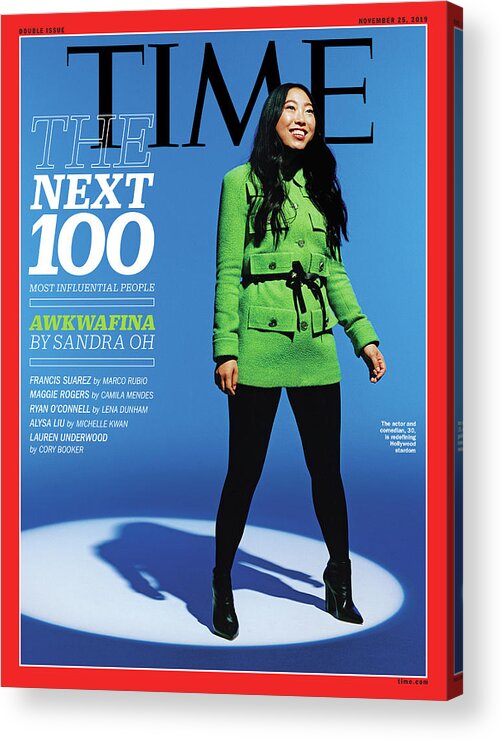 Time Acrylic Print featuring the photograph The Next 100 Most Influential People - Awkwafina by Photograph by Scandebergs for TIME