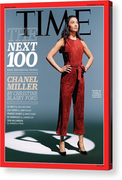 Time Acrylic Print featuring the photograph The Next 100 Most Influential People - Chanel Miller by Photograph by Scandebergs for TIME