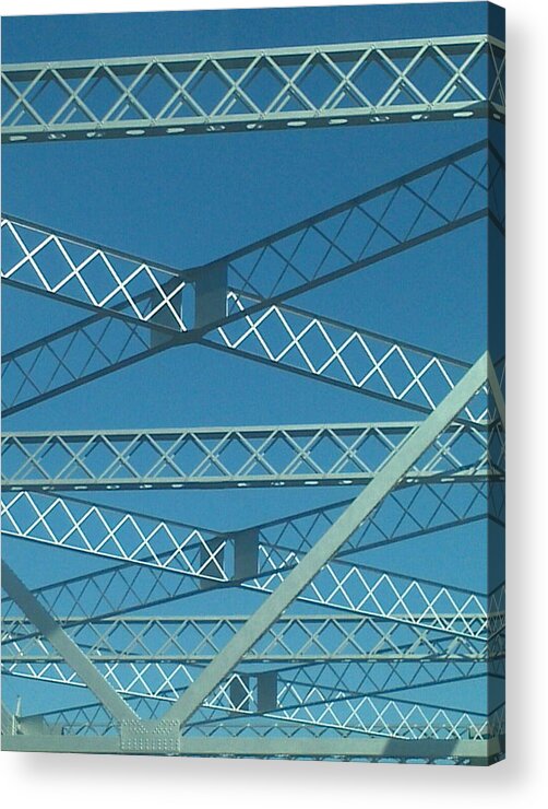 Bridge Acrylic Print featuring the photograph The Old Tappan Zee Bridge 2014 by Vicki Noble