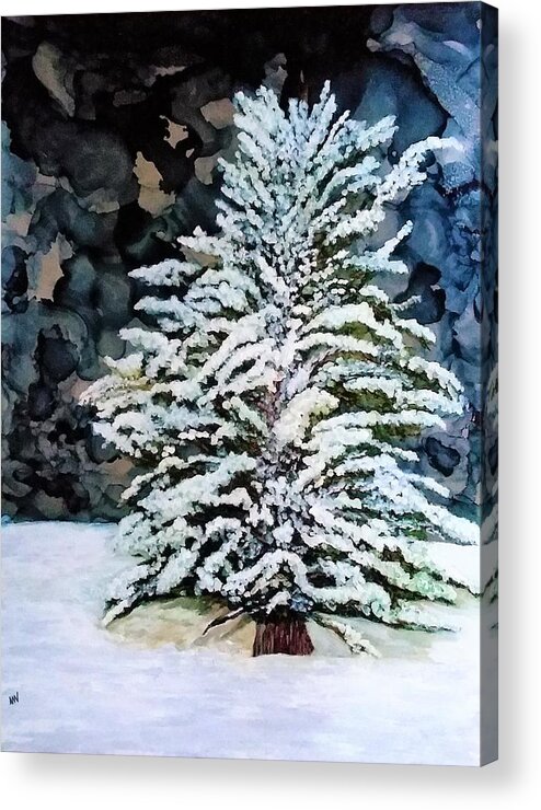 Tree Acrylic Print featuring the mixed media The Weight of It All by Angela Marinari