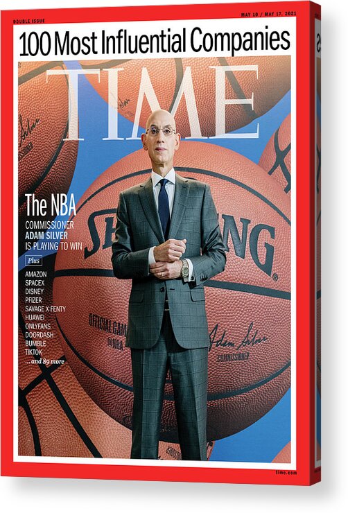 Time 100 Most Influential Companies Acrylic Print featuring the photograph TIME 100 Companies - Adam Silver by Photograph by Stefan Ruiz for TIME