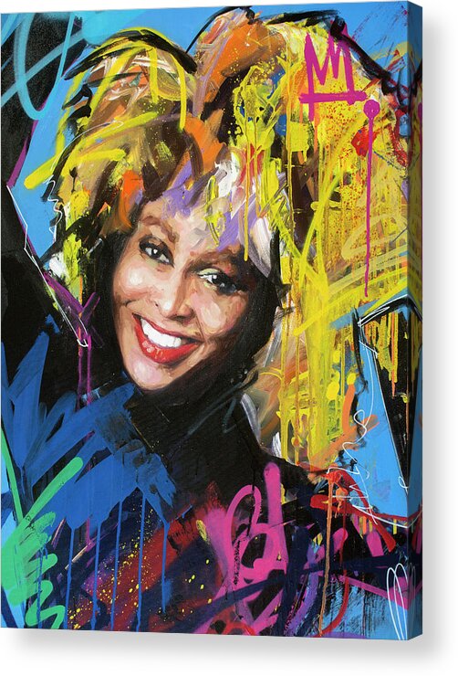 Tina Turner Acrylic Print featuring the painting Tina Turner by Richard Day