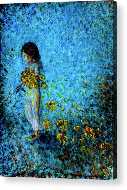 Child Acrylic Print featuring the painting Traces I by Nik Helbig