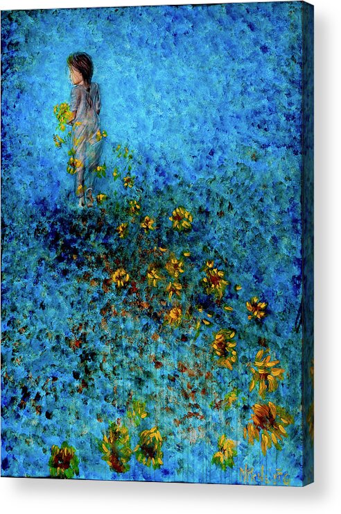 Child Acrylic Print featuring the painting Traces II by Nik Helbig
