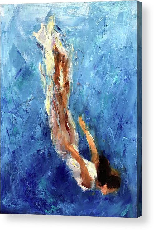 Figurative Acrylic Print featuring the painting Transcendence by Ashlee Trcka