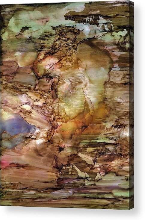 Abstract Acrylic Print featuring the painting Twister by Angela Marinari