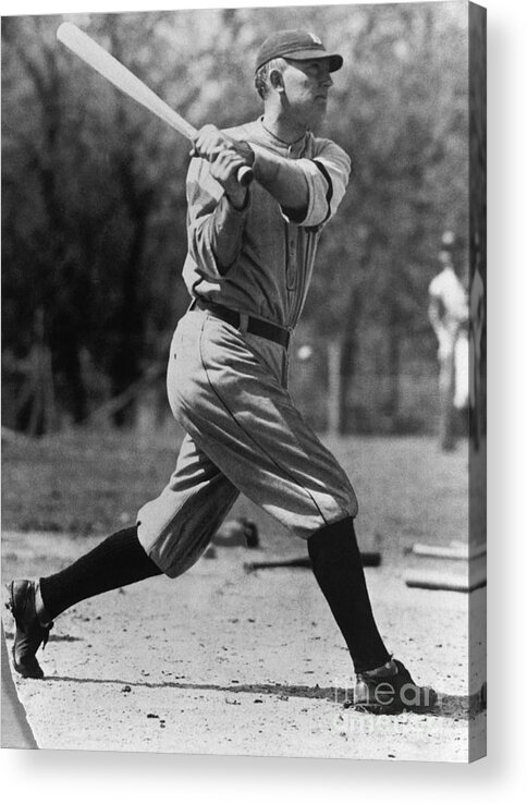 American League Baseball Acrylic Print featuring the photograph Ty Cobb by National Baseball Hall Of Fame Library