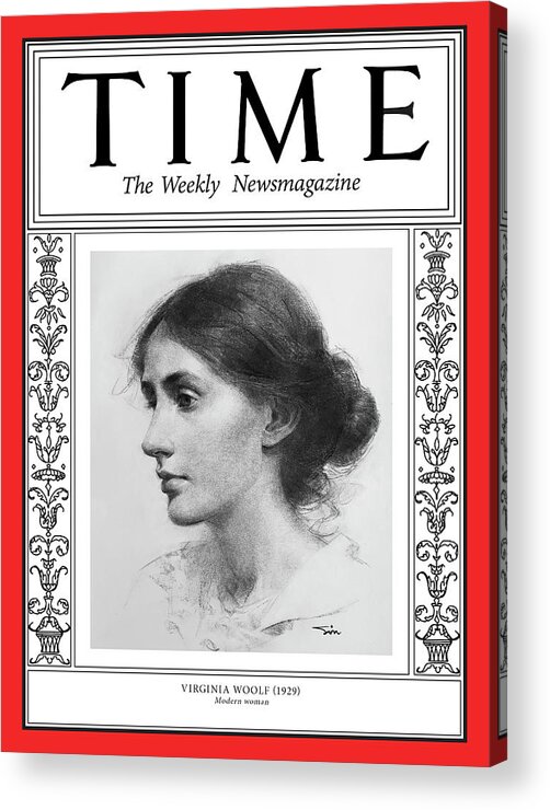 Time Acrylic Print featuring the photograph Virginia Woolf, 1929 by Illustration by Oliver Sin for TIME