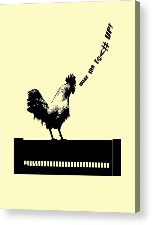 Rooster Acrylic Print featuring the painting Wake Up Call by Judy Cuddehe