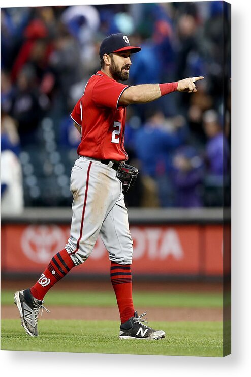 People Acrylic Print featuring the photograph Washington Nationals v New York Mets by Elsa