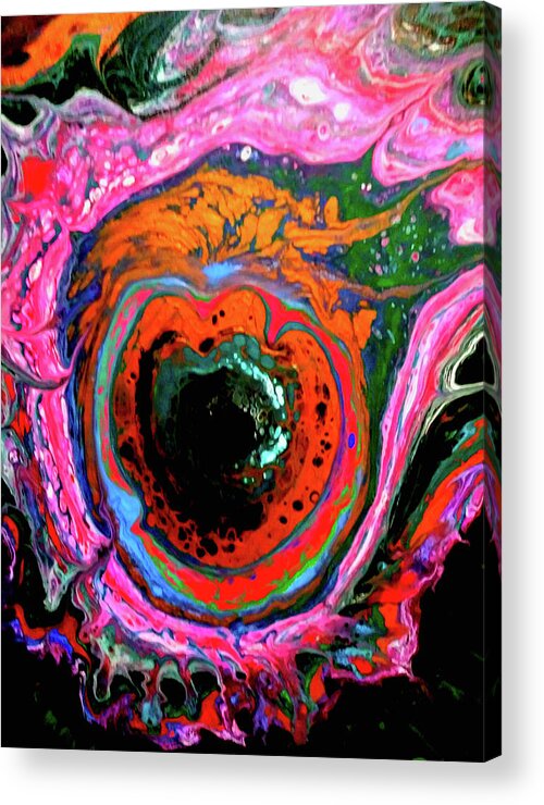  Planet Acrylic Print featuring the painting Wind Blown by Anna Adams
