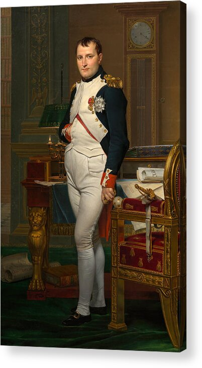 Napoleon Acrylic Print featuring the painting Emperor Napoleon in His Study at the Tuileries by War Is Hell Store