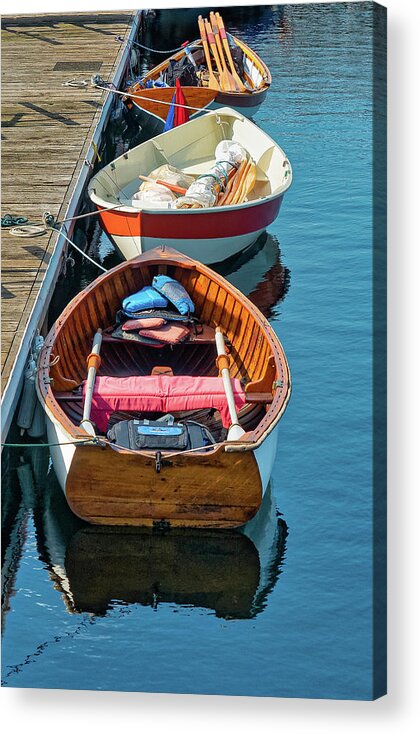 Row Acrylic Print featuring the photograph Row Boats by Thomas Hall