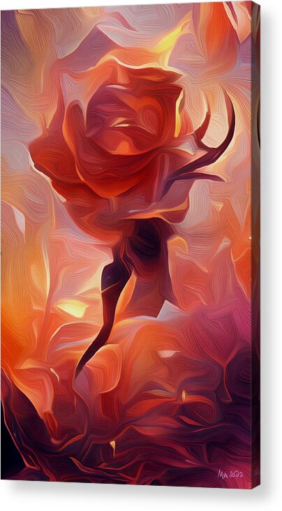  Acrylic Print featuring the digital art Sand Rose by Michelle Hoffmann