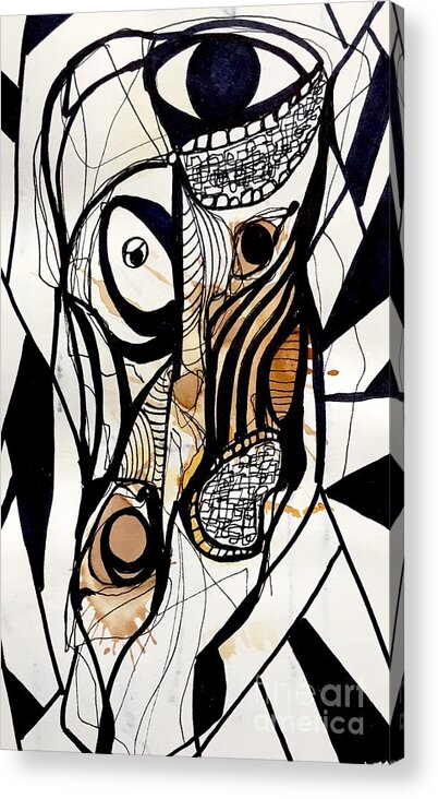 Contemporary Art Acrylic Print featuring the drawing Untitled #12 by Jeremiah Ray