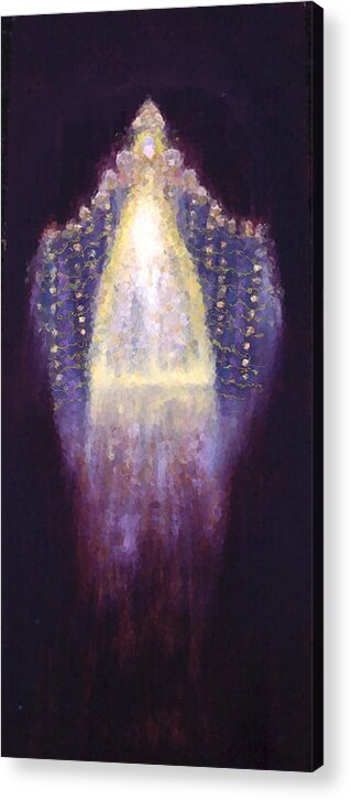 Angel Acrylic Print featuring the mixed media Angel of Time 3 by Anne Cameron Cutri