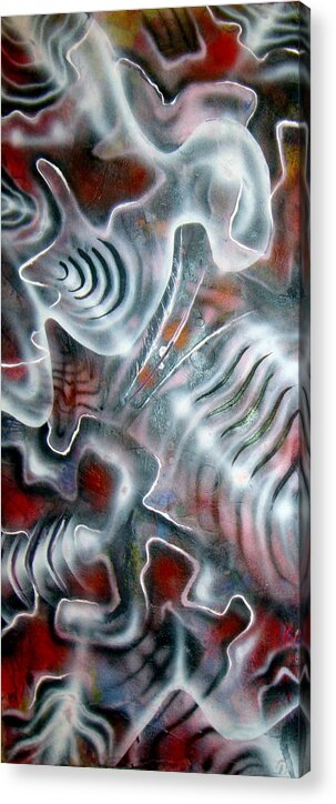 Abstract Acrylic Print featuring the painting Art I by Leigh Odom