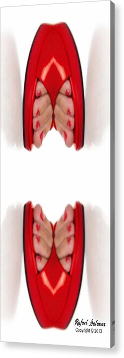 Conceptual Acrylic Print featuring the digital art Shoe Love #23 by Rafael Salazar