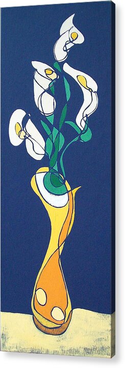 Floral Acrylic Print featuring the painting Floral XXI by John Gibbs