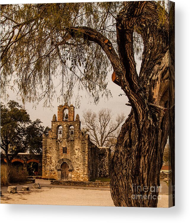 Mission Acrylic Print featuring the photograph Mission Espada #14 by Iris Greenwell