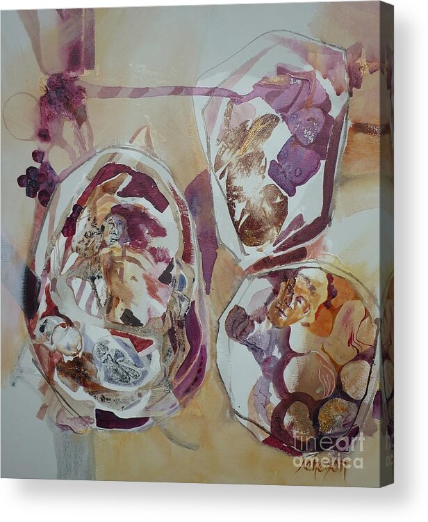 Circles Acrylic Print featuring the painting Circles by Donna Acheson-Juillet