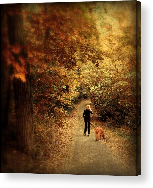 Nature Acrylic Print featuring the photograph Autumn Stroll by Jessica Jenney
