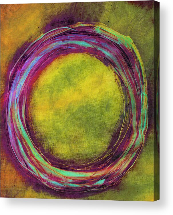 Enso Acrylic Print featuring the painting Enso #3 by Katie Black