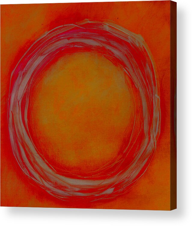 Enso Acrylic Print featuring the painting Enso #4 by Katie Black