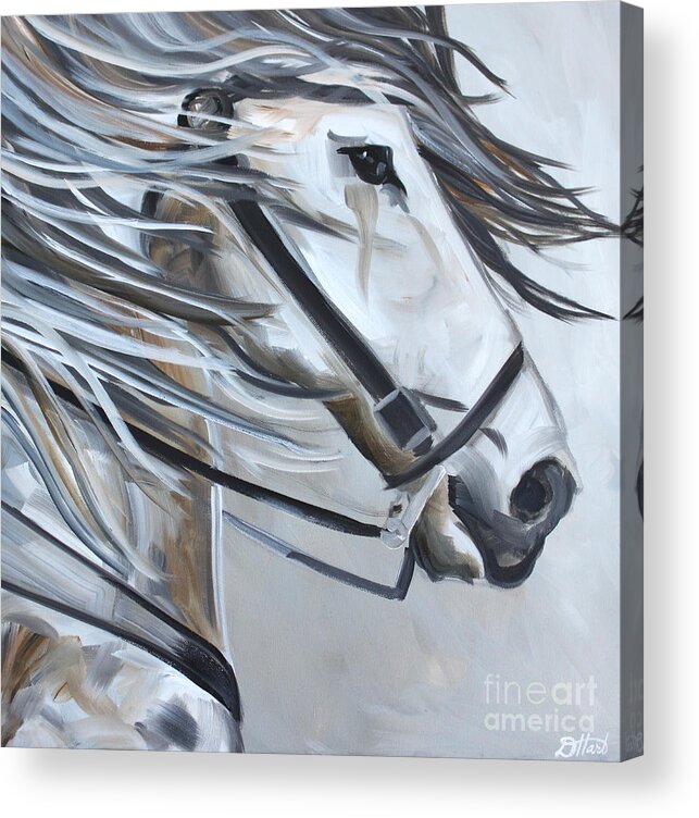 Andalusian Acrylic Print featuring the painting Abstract Andie by Debbie Hart