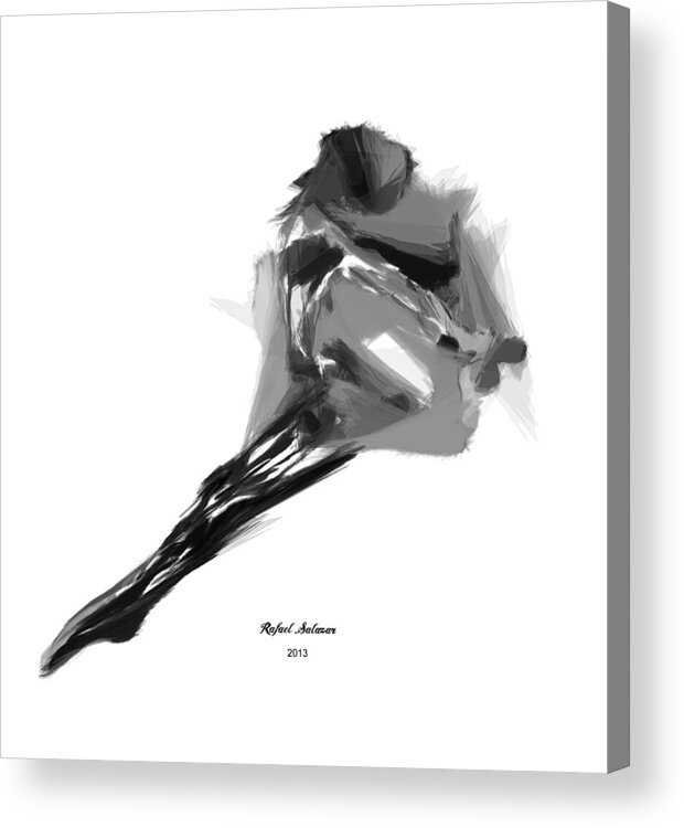  Acrylic Print featuring the digital art Abstract Pose by Rafael Salazar