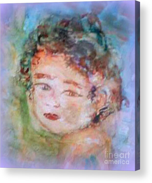 Child Portrait Acrylic Print featuring the photograph Baby Face by Merry Blankenship