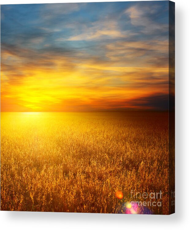 Beautiful Sunset Paintings Acrylic Print featuring the photograph Beautiful Sunset Paintings by Boon Mee