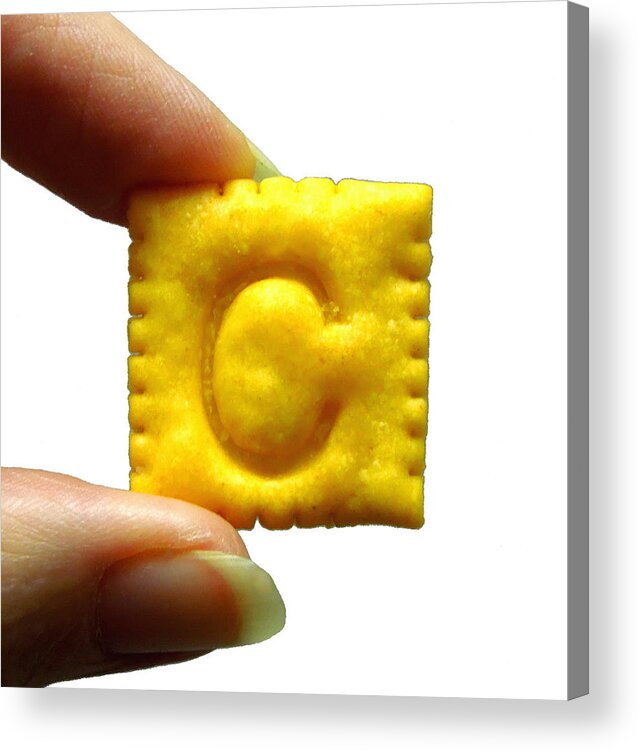 Letter Acrylic Print featuring the photograph C for Cheese Cracker by Pete Trenholm