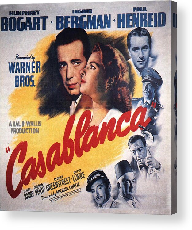 40s Acrylic Print featuring the digital art Casablanca in Color by Georgia Fowler