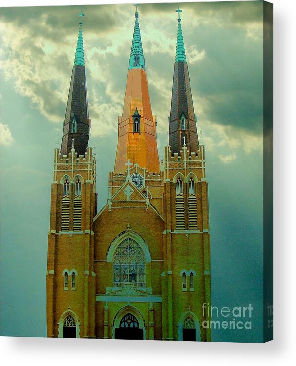 Catholic Acrylic Print featuring the photograph Cathedral of the Holy Family by Janette Boyd