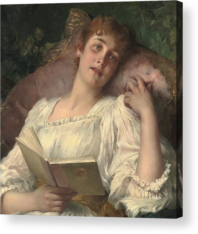 Daydreaming Acrylic Print featuring the painting Daydreaming by Conrad Kiesel